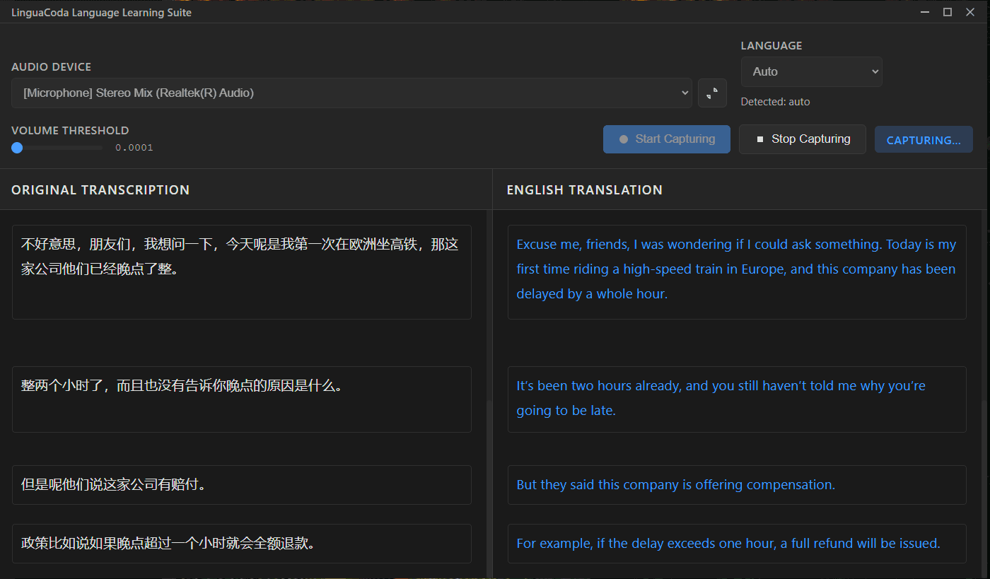 Translation + Transcription Service